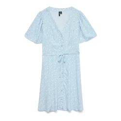 VERO MODA Dolga srajca VMALBA svetlo modra/bela