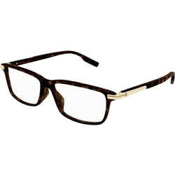 Mont Blanc MB0217O 002 ONE SIZE (55) Havana/Kristalna