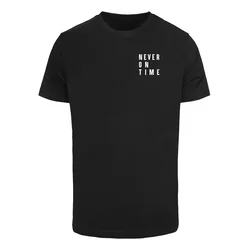 Black T-shirt Never On Time
