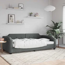 Vidaxl Raztegljiva postelja temno siva 80x200 cm blago