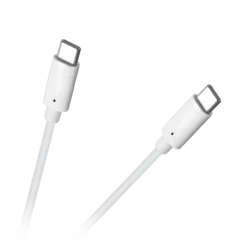 Cabletech USB C - USB C kabel z vtičem 100 cm, bel, Cabletech