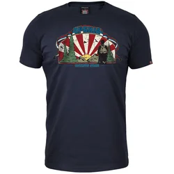 011Shop Muška majica kratkih rukava Ostajte ovde!, Teget
