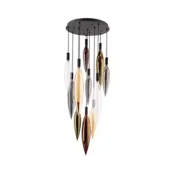 Luster na sajli NORDIC 11xG9/5W/230V crni