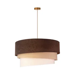 Duolla - Luster na kablu DEVON 1xE27/40W/230V, prečnik 45 cm, braon/bež