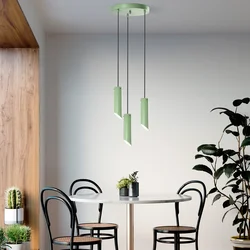 Opviq Luster Kesik-6916, 75-114cm, 40 cm, 3xE27, Zeleni