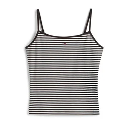 Tommy Jeans Top ESSENTIAL črna/bela