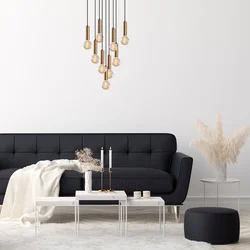 Opviq Luster Tempo-6027, 136cm 50x50cm, Zlatne boje