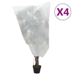 Navlake od flisa za biljke s vezicom 4 kom 70 g/m2 0,8 x 0,8 m