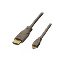 Lindy 0.5m HDMI - USB 2.0 Micro B M/M 0.5m HDMI Micro-USB Black,Anthracite