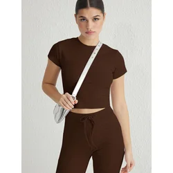 TRENDYOLMILLA Ženski komplet Twoss25Au00053, Smeđi