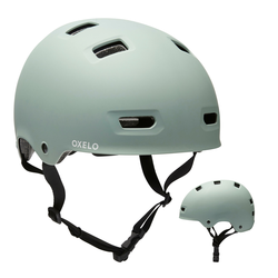 BTWIN Svetlokaki kaciga za vožnju rolera MF500 S/52-55cm