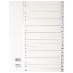 PREGRADA PLASTIČNA A4 A-Z 20L ESSELTE 100112 SIVA