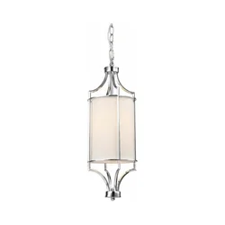 Open Design OR80551 - Luster na lancu LUNGA 1xE27/15W/230V sjajni hrom/bela