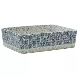 Nadgradni umivaonik sivo-plavi 46 x 35,5 x 13 cm keramički