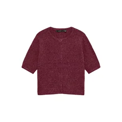 VERO MODA Pletena jopa VMDOFFY vinsko rdeča