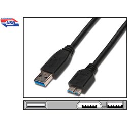 Kabel USB 3.0 A/moški  B/moški MICRO 0,5m