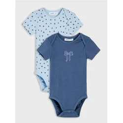 Sinsay - Pamučni bodi sa motivom mašnica 2 pack - indigo