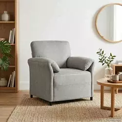 Jednosed Svjetlosiva 88 x 83 x 95 cm Baršun
