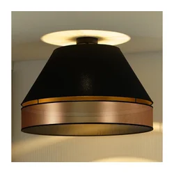 Duolla - Nadgradni plafonski luster COPPER SHINY 1xE27/15W/230V, prečnik 60 cm, crna/bakarna