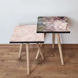 Hanah Home Set klub stočića 2Shp518, 2 komada, Šareni