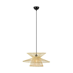 Markslöjd 108785 - Luster na sajli DUPLICI 1xE27/40W/230V bež/bambus