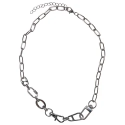 Necklace with different clasps - silver color