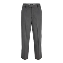 JACK & JONES Hlače na rob JPSTBill temno siva