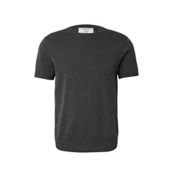 DAN FOX APPAREL Majica Matteo pegasto siva