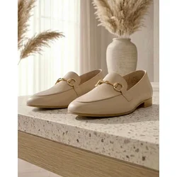 Squareonline Ženske mokasine Beige Classic, Bež