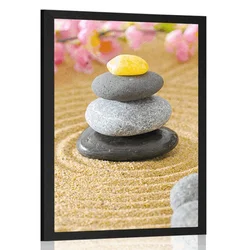Plakat piramida Zen kamnov - 40x60 no frame
