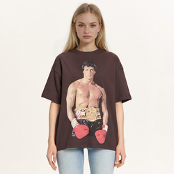 Cropp - Majica s printom Rocky Balboa - tamno siva