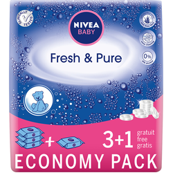 FRESH NIVEA Baby Fresh&Pure vlažne maramice 4-pack 4x63 komada