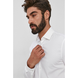 Košulja Calvin Klein za muškarce, boja: bijela