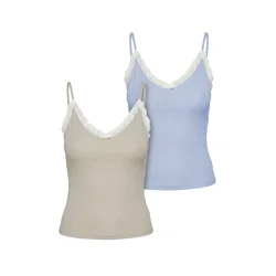 Urban Classics Top bež / modra