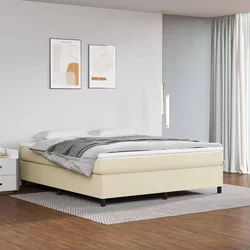 Okvir za krevet s oprugom krem 180x200 cm od umjetne kože