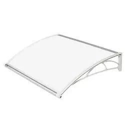 Nadstrešnica Za Vrata 82x120cm Bela Baza Ploča Opal 6mm
