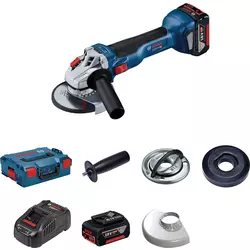 BOSCH Akumulatorska ugaona brusilica GWS 18V-10, 125mm, 2×5.0Ah, 06019J4004