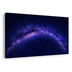 Slika vijolična galaksija na nočnem nebu - 90x60
