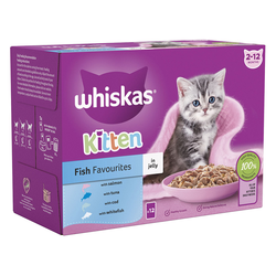 Ekonomično pakiranje Whiskas Junior vrećice 24 x 100 g - Izbor ribe u želeu