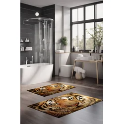Lessentiel Maison Set prostirki za kupatilo CT-5136, 2 Komada, Narandžasta