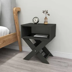 Hanah Home pomoćni sto X Legs, 43 cm, antracit