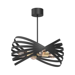 Luster na šipci SPARKLE 4xE27/15W/230V crna/zlatna
