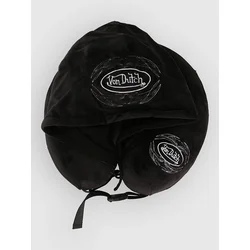 Von Dutch Pinstripe Logo Hooded Travel Pillow black