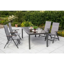 Gardenson VRTNA GARNITURA TRIVERO aluminij rjava, barve grafita