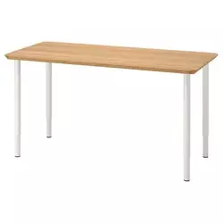 ANFALLARE / OLOV Radni sto, bambus/bela, 140x65 cm