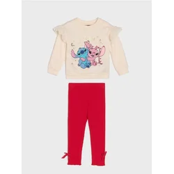 Sinsay - Komplet gornjeg dela trenerke i pantalona Stitch - krem