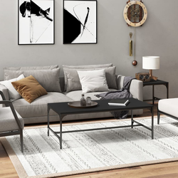 Stolić za kavu crni 100 x 50 x 35 cm od konstruiranog drva
