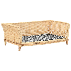 Košara za pse s jastukom 90 x 54 x 35 cm od prirodne vrbe