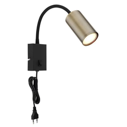 Globo 57911WM - Fleksibilna zidna lampa ROBBY 1xGU10/25W/230V crna/mesing