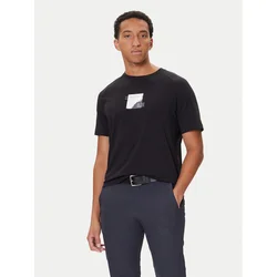 BOSS Majica Stripe Zone 50548093 Črna Relaxed Fit